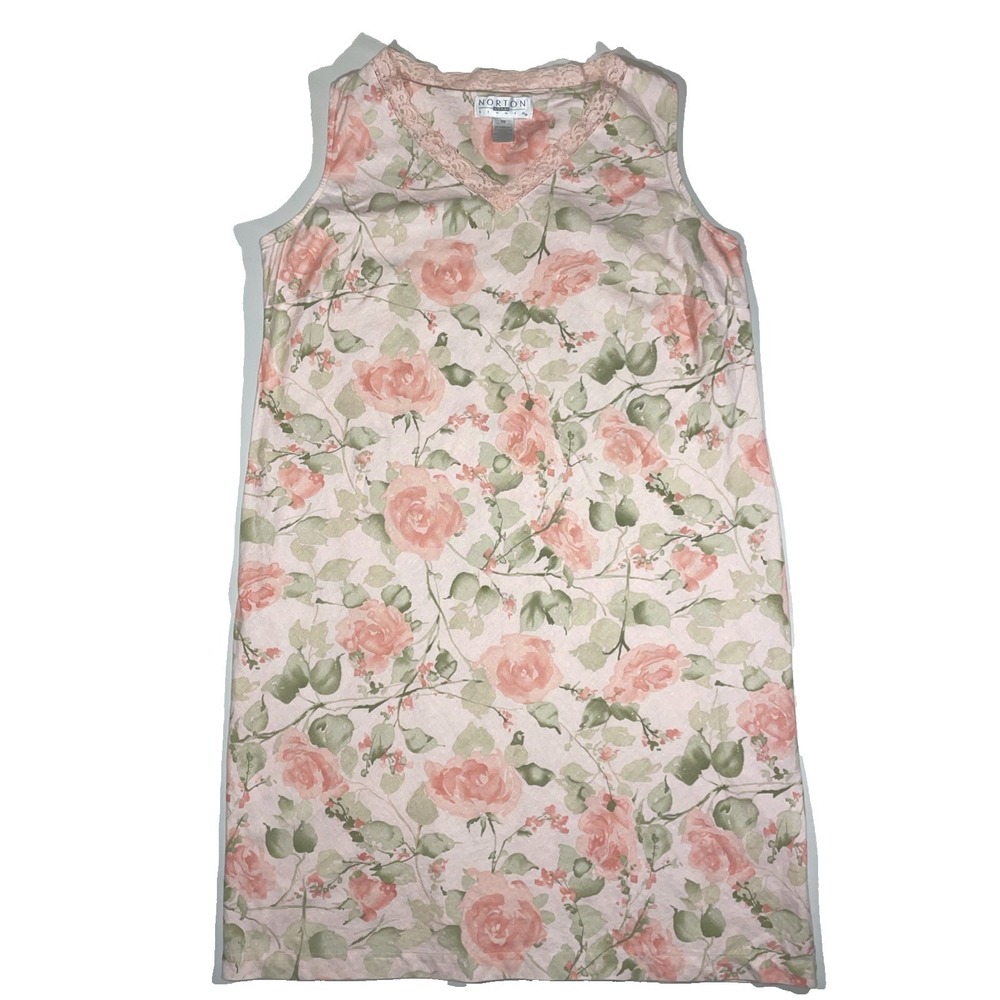 Norton Studio Vintage Women's Floral Dress Size 2x Spring Summer Pink